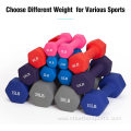 Colorful Cast Iron Vinyl coated Neoprene Dumbbell Set